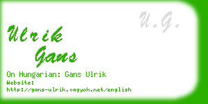 ulrik gans business card